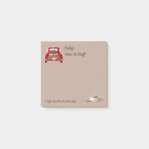 Post-it® Café personnalisé et petit camion rouge