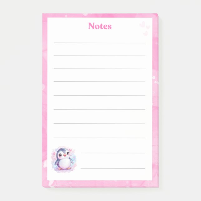 Post-it® Cahier de notes Petit Manchot (Devant)