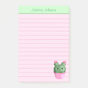 Post-it® Cahier personnalisé avec cactus mignon