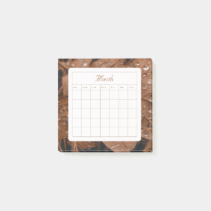 Post-it® Calendrier mensuel Brown