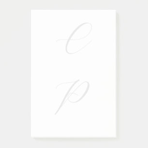 Post-it® Calligraphie monogramme moderne Nom simple