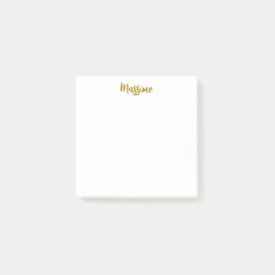 Post-it® Calligraphie Professionnel Élégant Couleur Or