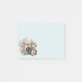 Post-it® Camera with Flowers Retro Pastel Image
