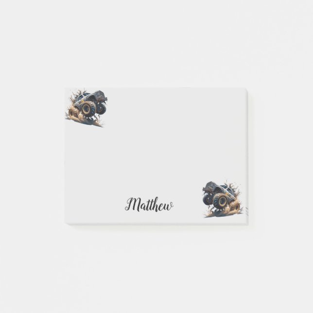 Post-it® Camion Monster de course Black White (Devant)