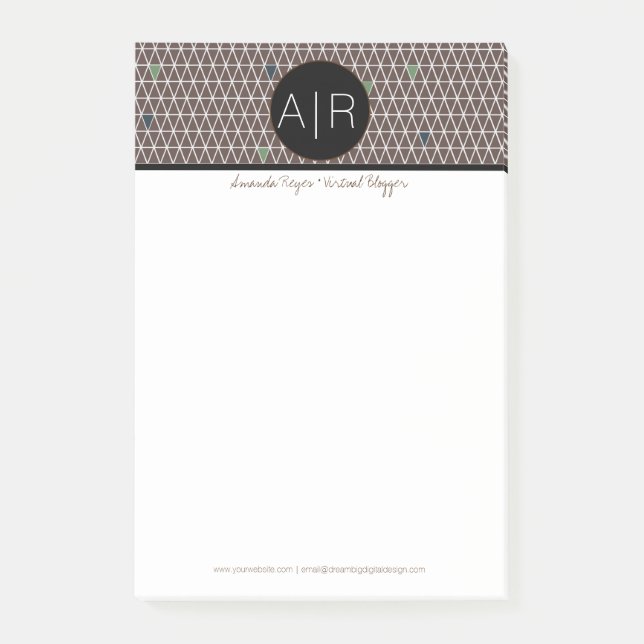 Post-it® Camo triangulaire Abstrait moderne (Devant)