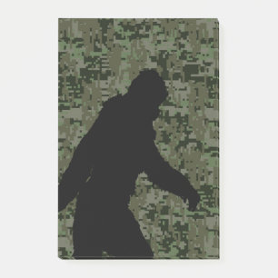 Post-it® Camouflage numérique en silhouette noire Sasquatch