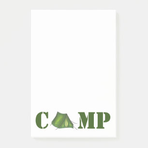 Post-it® CAMP Tente verte Camping été Randonnée Poste