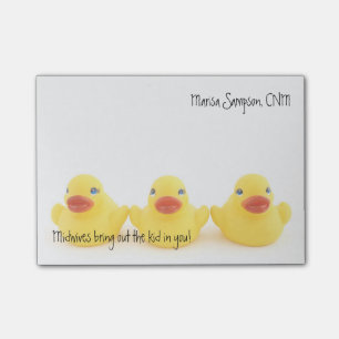Post-it® Canards jaunes de sages-femmes avec le nom