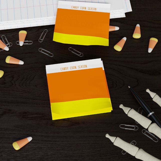 Post-it® Candy Corn Season White Orange Yellow (It's Candy corn season and if you love bright post it notes, just add your name)