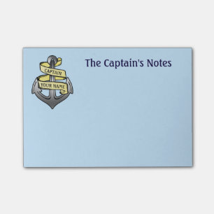 Post-it® Capitaine de bateau personnalisable votre Ancre