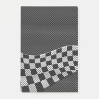 Carbone Fiber Style Racing Drapeau Checkers Vague