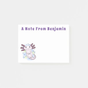 Post-it® Caricature axolotl rose adorable