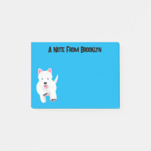 Post-it® Caricature blanche de terrier de l'ouest