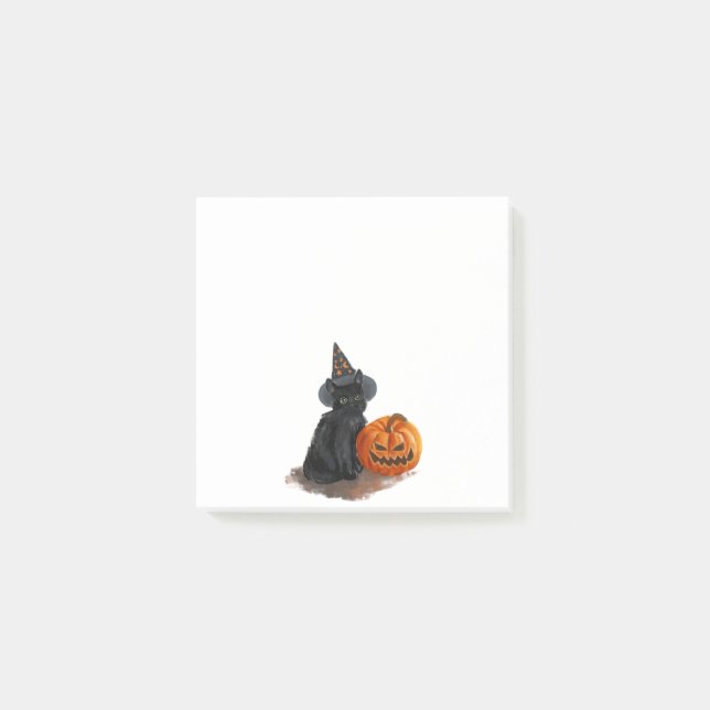Post-it® Caricature Citrouille de chats d'Halloween drôle p (Devant)