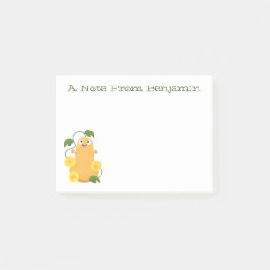 Post-it® Caricature citrouille gourde en beuret joyeux