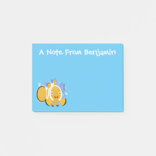 Post-it® Caricature d'anénome de poisson clown joli