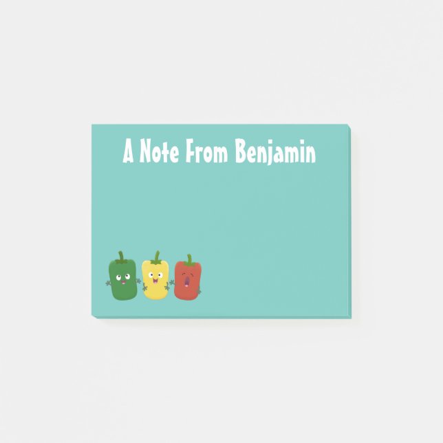 Post-it® Caricature de chant trio capsicum poivre clair (Devant)