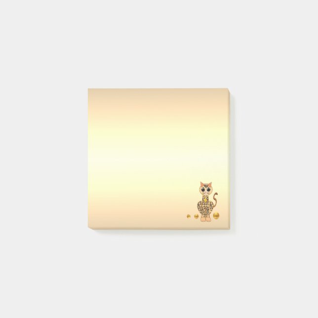 Post-it® Caricature de chat de tigre mignon (Devant)