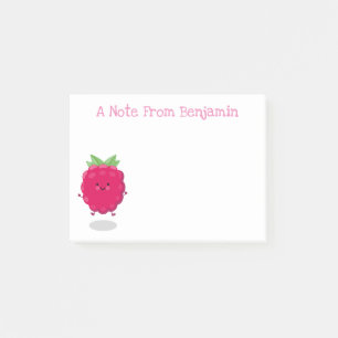 Post-it® Caricature de framboise très heureuse