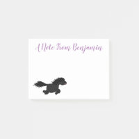 Caricature de poney noir mignon