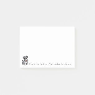 Post-it® Caricature de Schnauzer Miniature Cute Personnalis