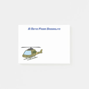 Post-it® Caricature d'hélicoptère camoflage de l'armée