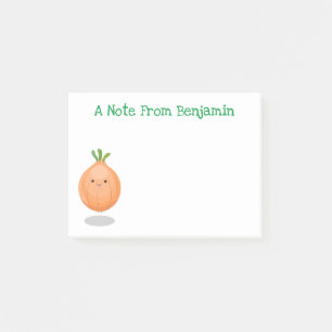Post-it® Caricature d'oignon brun joli