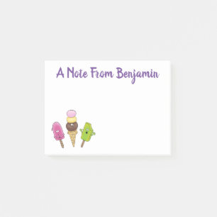 Post-it® Caricature drôles de glace popsicle dessin animé t
