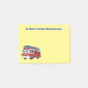 Post-it® Caricature du moteur de feu joyeux