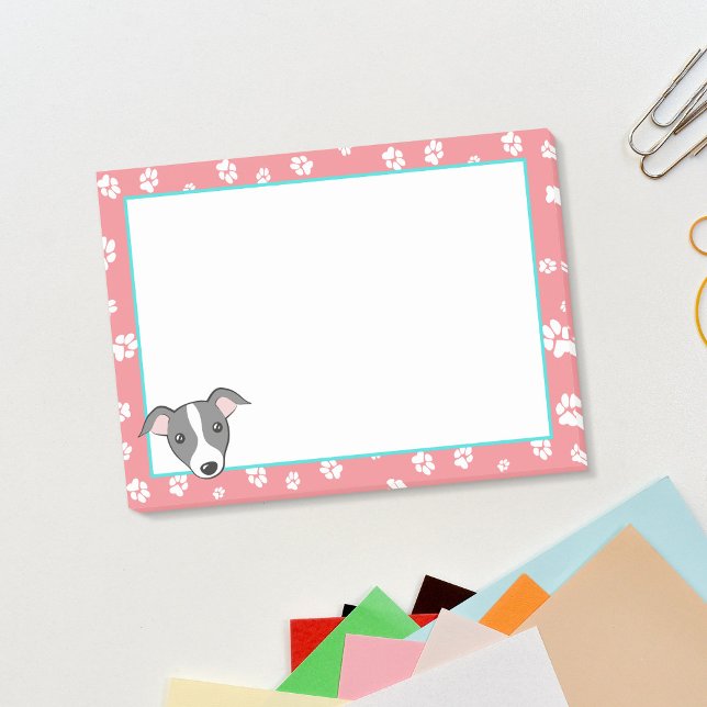 Post-it® Caricature italienne greyhound Cute Empreintes de  (Créateur téléchargé)