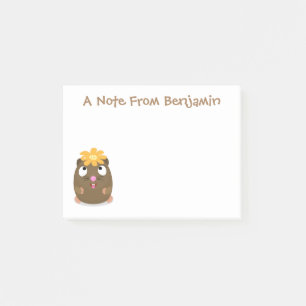 Post-it® Caricature joyeuse de cobaye mignonne