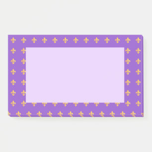 Post-it® Carnaval Mardi Gras Arlequin Gold Fleur de Lis