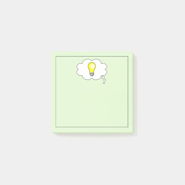Post-it® Carré d'idées d'ampoules lumineuses (Devant)