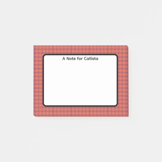 Post-it® Carreaux orange (Devant)