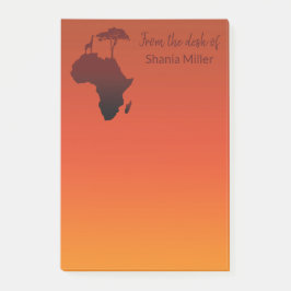 Post-it® Carte africaine de safari - notes de Courrier-it®