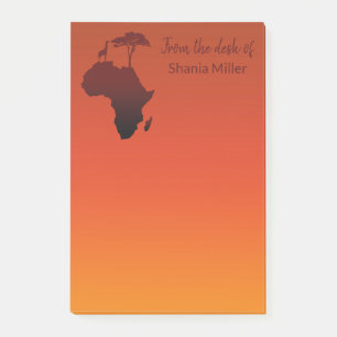 Post-it® Carte africaine de safari - notes de Courrier-it®