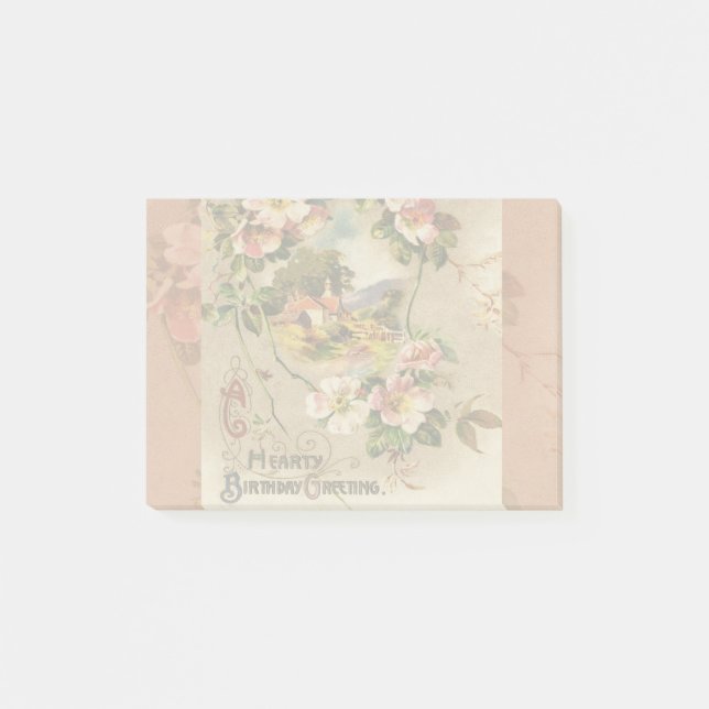 Post-it® Carte d'anniversaire vintage (Devant)