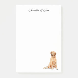 Post-it® Carte d'aquarelle Golden Retriever