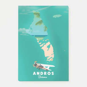 Post-it® Carte de vacances d'Andros Bahamas.
