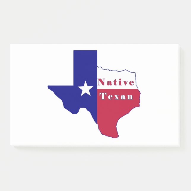 Post-it® Carte du drapeau texan natif (Devant)
