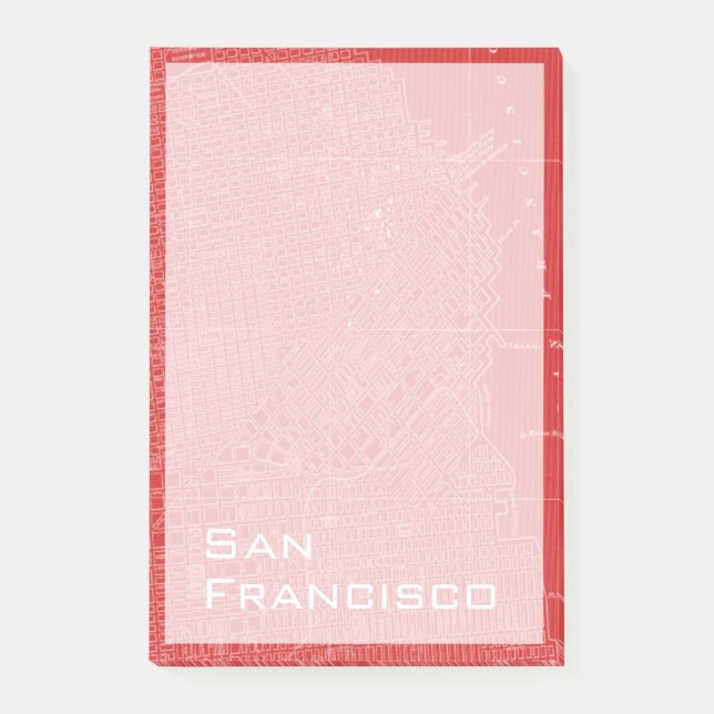 Post-it® Carte graphique de San Francisco (Devant)