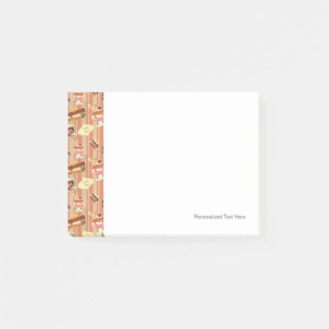 Post-it® Carte vintage avec un dessert de fraise (Devant)