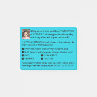 Post-it® Cartes d'allergie