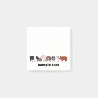 Post-it® cartoon pig group post it