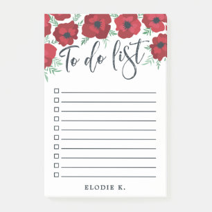 Post-it® Case à cocher Papps et script de brosse à faire