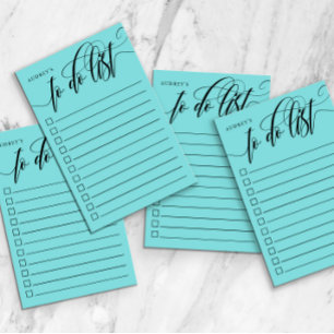 Post-it® Case bleue Calligraphie tourbillonnant - Nom de la