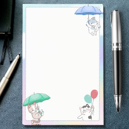 Post-it® Casquette tenant parapluie et ballon volant dans l