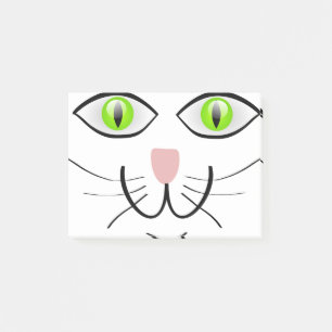 Post-it® Cat Green Eyes Happy Animal Pet Funny Smiling