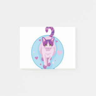 Post-it® Cat Kitty Meow Pink Kitten Persian Cat