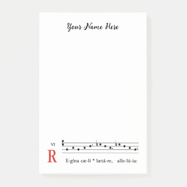 Post-it® Catholique Grégorienne Chant musique classique (Devant)